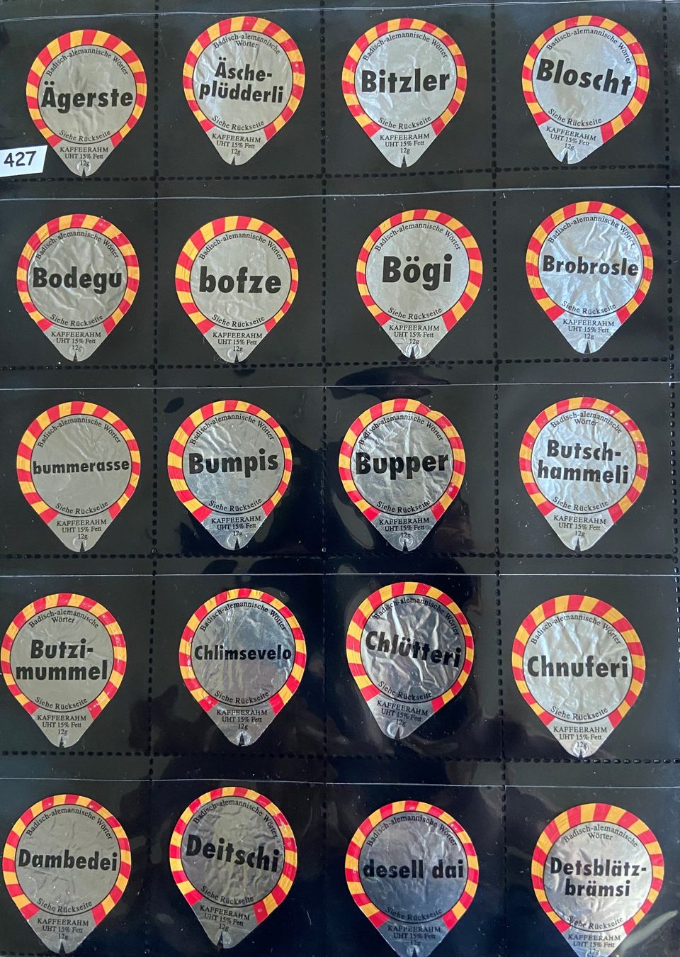 Coperchi dei cremini per caffè: 4 KD Serien Käppeli Nr.426AL, 427, 428a, 429a – Usato da Böckten venduto da Hansi36 3