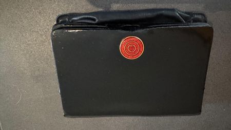 Schwarze Handtasche, Lack-Optik, Vintage Stil, Top Zustand!
