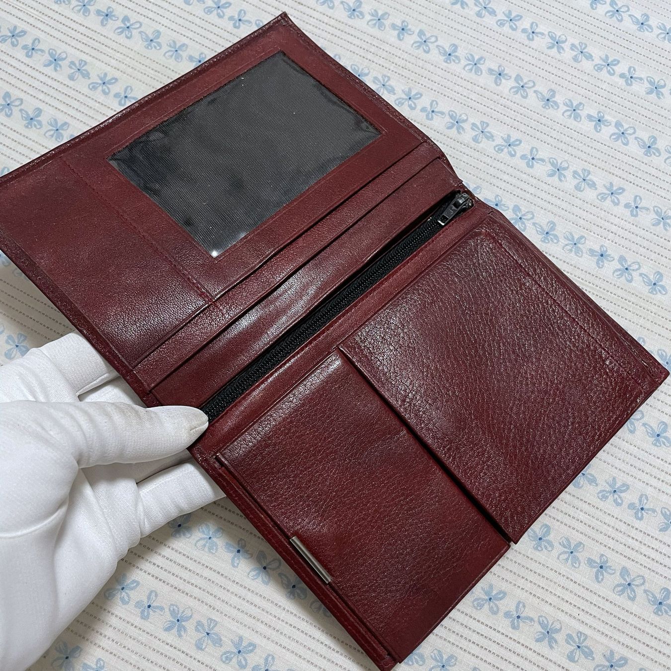 Portafogli: Brieftasche Leder dunkelrot bordeaux mit vielen Fächern – Usato da Brüttisellen venduto da Buxus 3