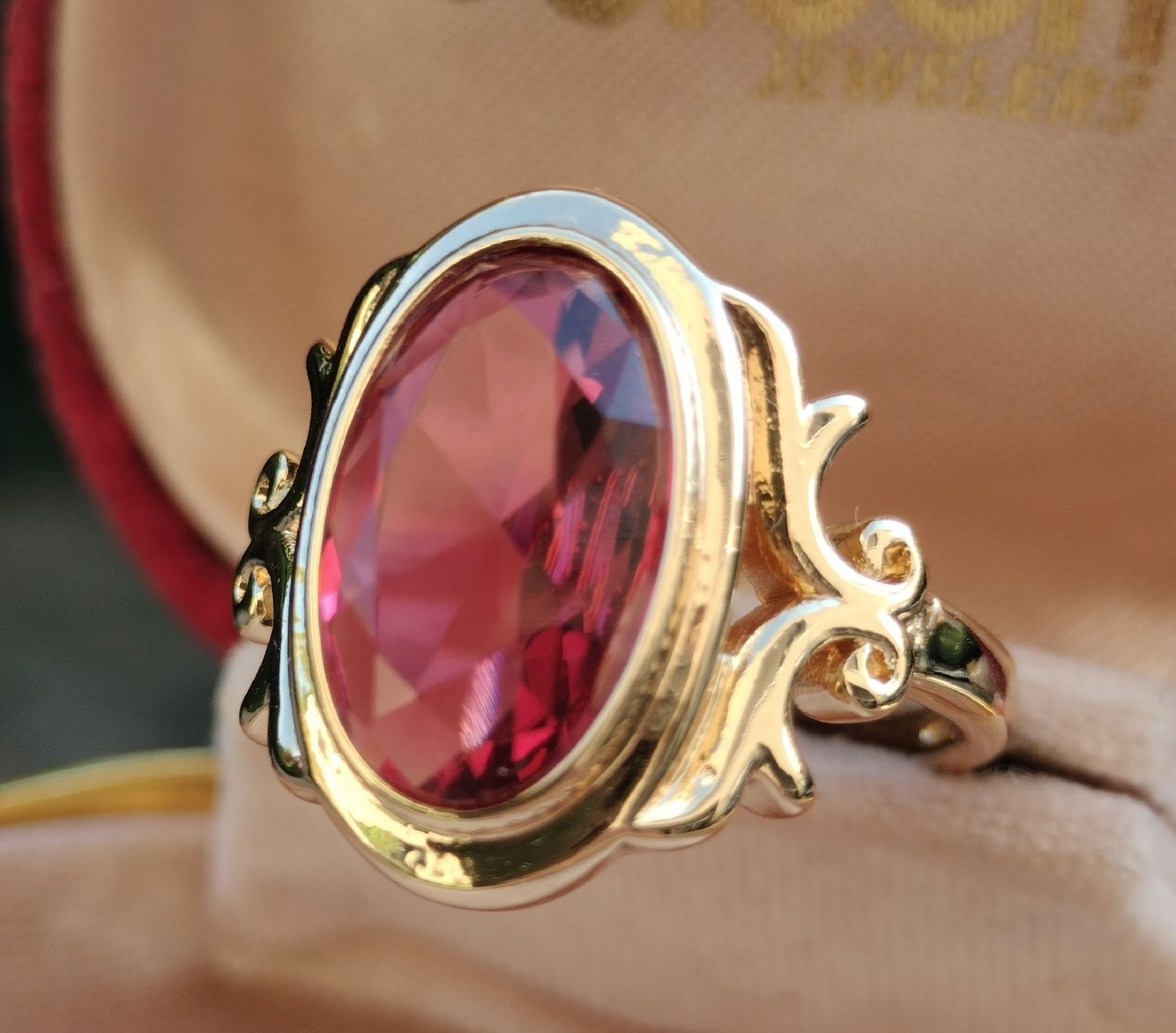 Anelli: Nachgemachter Antik Style Ring vergoldet mit Glasstein – Nuovo (secondo la descrizione) da schwyz venduto da larry91sz 2