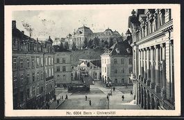 Bern, Universität mit Geschäften und S