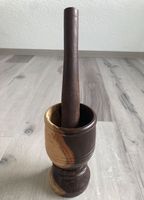Holz Mörser mit Stössel sehr schön grosse Morser