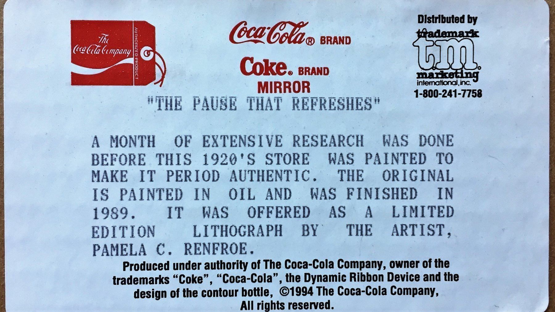 Spiegel: Coca Cola Spiegelbild 60x45 Rarität – Neu (gemäss Beschreibung) aus Neuenhof von joetapdance 1