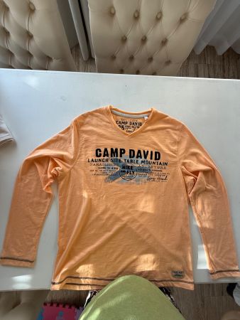 T-Shirt Camp David langarm orange Neu ungetragen Fehlkauf