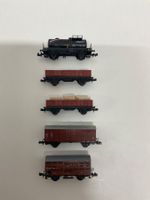 Konvolut an Spur N, Güterwagen, Iberten, Minitrix, Bespielt