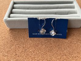 Ohrringe Swarovski Elements silberfarben neu