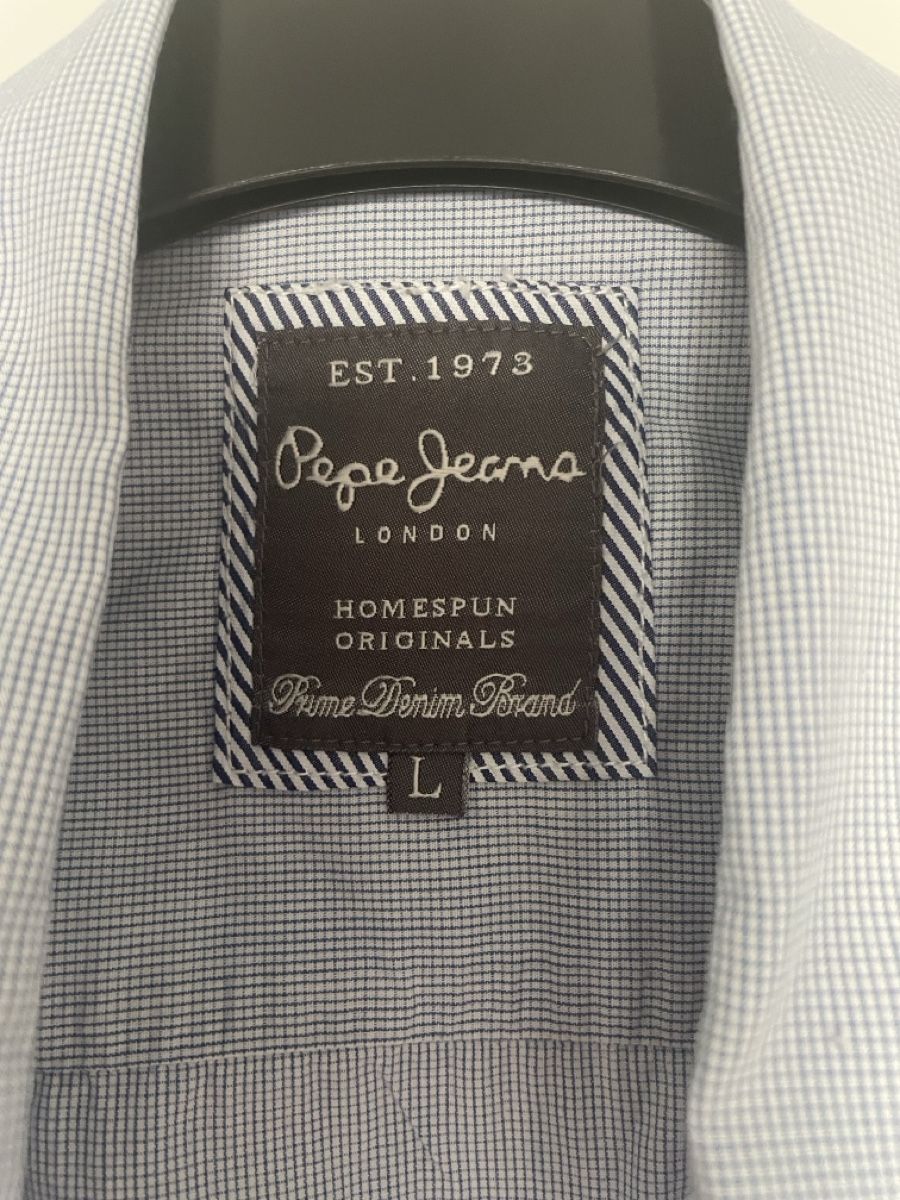 Pepe Jeans Camicie: Pepe Jeans Hemd Grösse L, hellblau-weiss kariert – Nuovo (secondo la descrizione) da Münchenstein venduto da FamilieUlmi 1