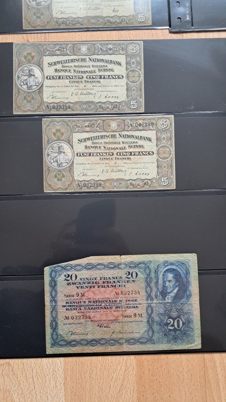Banknoten: Banknoten Sammlung Schweiz – Gebraucht aus Lufingen von E-Auktion 9