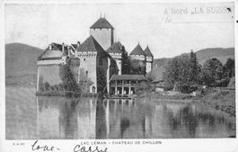 Au board de "La SUISSE"  - Chateau de Chillon 1903