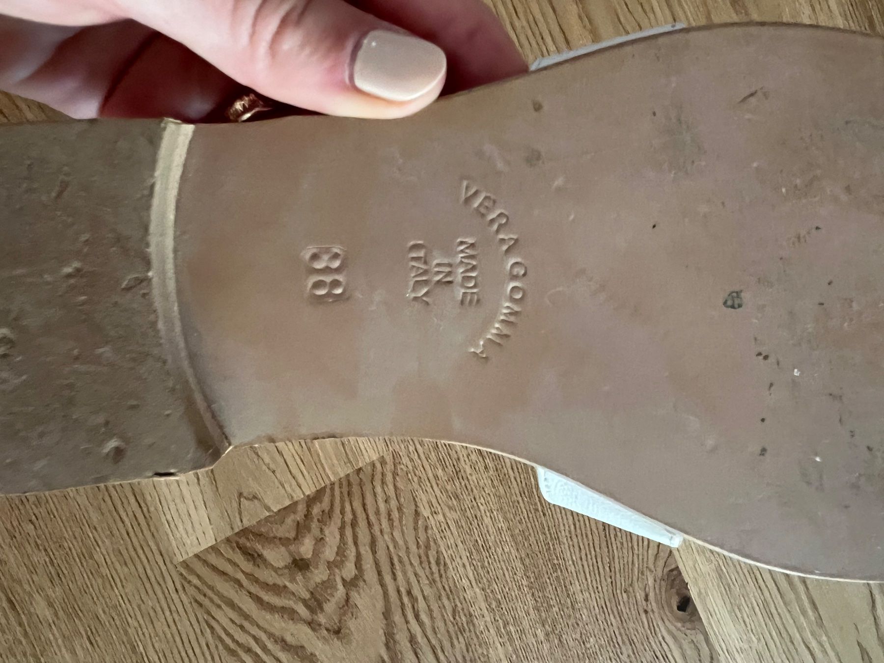 Scarpe da donna: Hochwertige weisse Leder-Sandalen – Nuovo (secondo la descrizione) da Naters venduto da powerlara_ 2