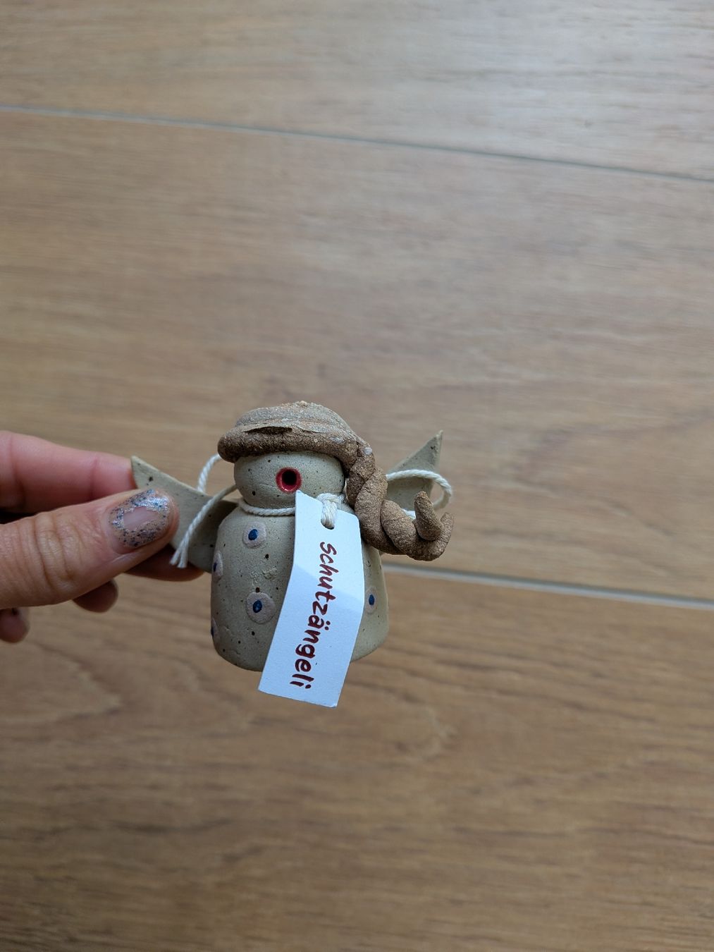 Statuette: Schutzengel aus Ton – Usato da Eschenbach SG venduto da SanFranciscoCalifornia 1