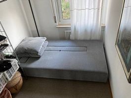 Hochwertiges BRÜHL Bettsofa Anthrazit