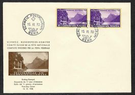 1938, B1y auf illustriertem + unadressiertem FDC (15945)