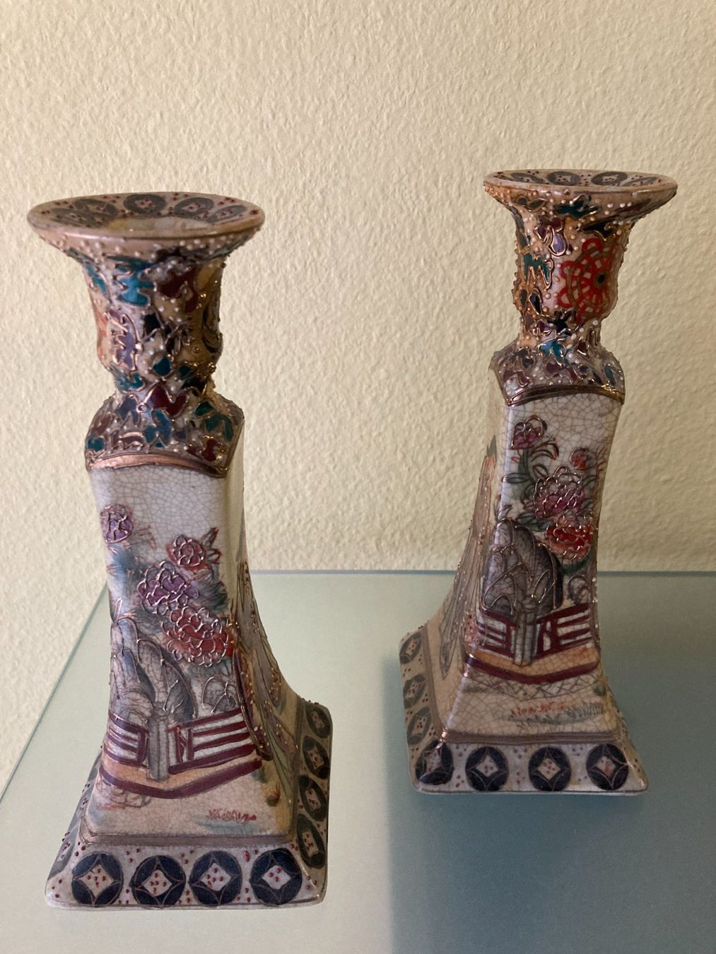 Portacandele: 2 Asiatische Kerzenständer – Usato da Obfelden venduto da miau68 3