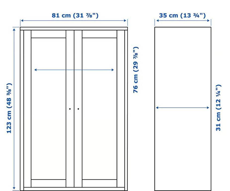 Armadi: White Wall Cabinet with Double Doors – Usato da Genève venduto da Noemie.wrmsi 2