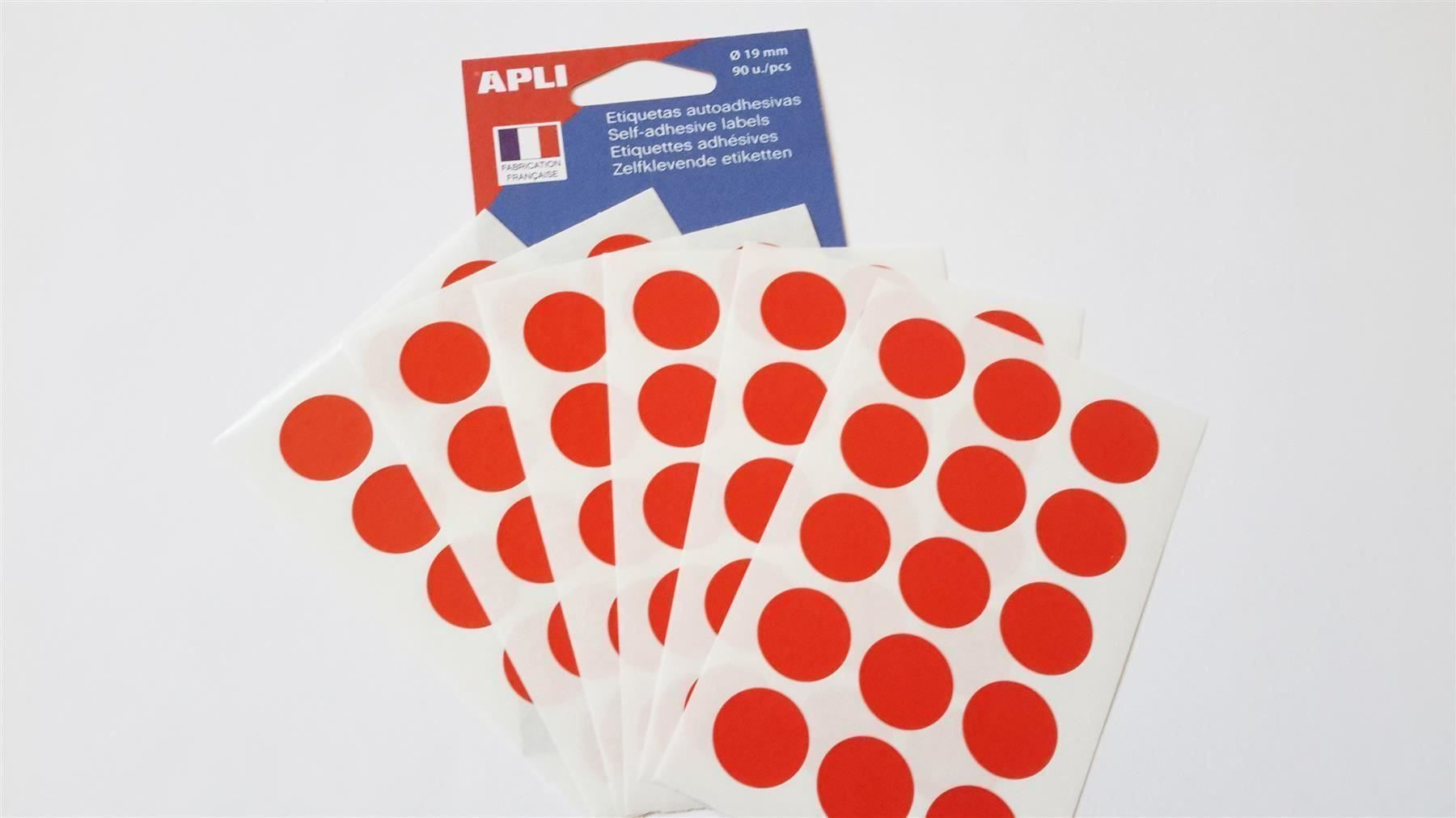Sticker: Markierungspunkte, rot, 19mm, 90 Stück – Nuovo e nell'imballaggio originale da St. Gallen venduto da cointec 4