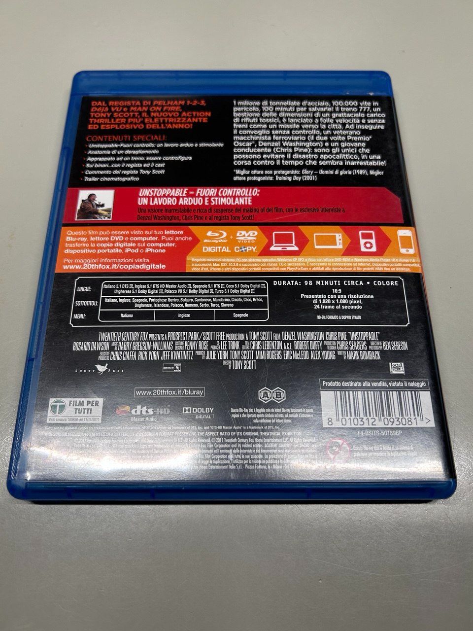 Tutti i DVDs: Blu-ray di Unstoppable – Usato da Giubiasco venduto da LorisVale 1