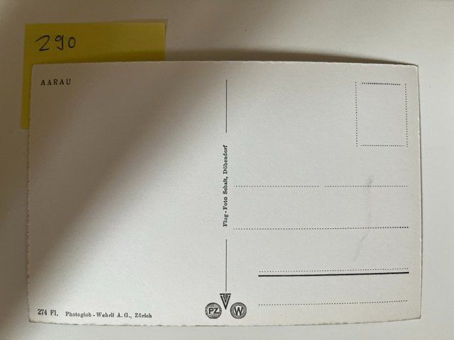 Ansichtskarten: Ansichtskarte Aarau Flug-Foto, alt – Gebraucht aus Niederwil AG von dahu75 1