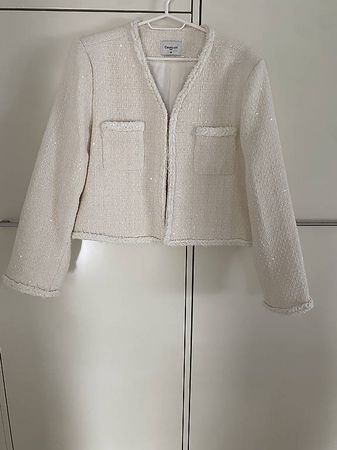Choklate Paris Tweed-Jacke Weiss Gr. M  Neu