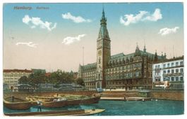 AK Hamburg. Rathaus 1915
