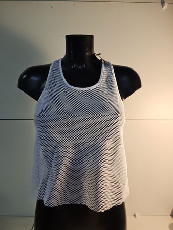 Mesh Top in weiss in Gr. XS Damen, neu. (nov401)