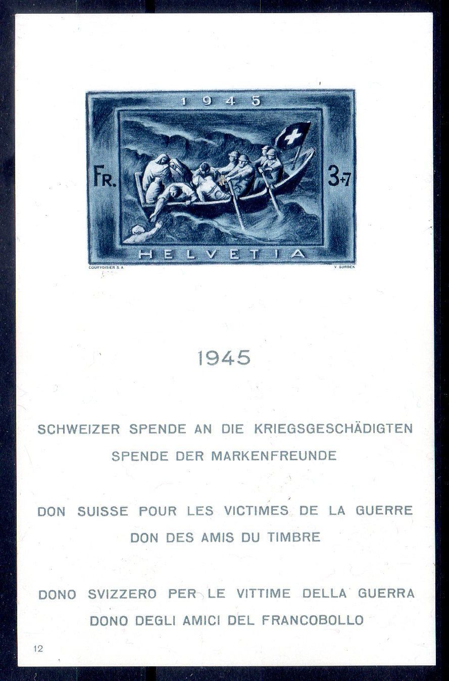 Tutti i francobolli: GENFER BLOCK 1945 SPENDE DER MARKENDFREUNDE ** POSTFRISCH ** – Nuovo (secondo la descrizione) da Losone venduto da EM2019