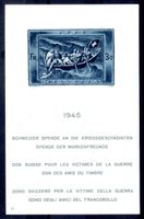 GENFER BLOCK 1945 SPENDE DER MARKENDFREUNDE ** POSTFRISCH **
