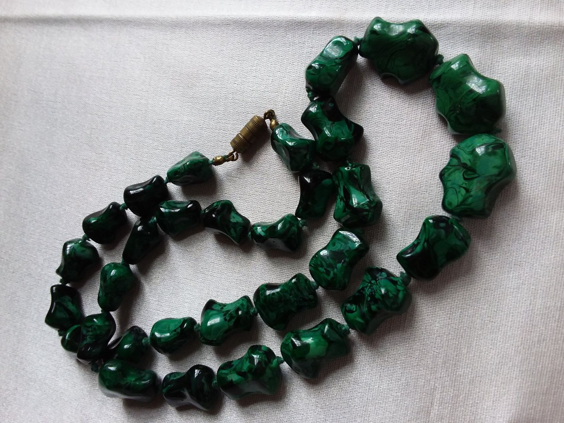 Murano Ketten: Vintage alte MURANO Malachit Glas Halskette Collier – Gebraucht aus Zürich von helsan 5