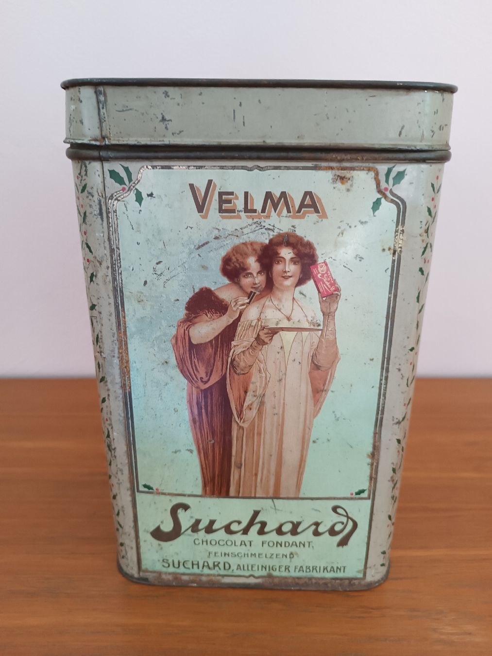 Suchard Schilder: Cacao Suchard Dose um 1900 Emailschild – Gebraucht aus Riehen von sachensucher21 1