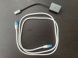 ISY USB 3.0 auf Ethernet Adapter mit Kabel, neuwertig