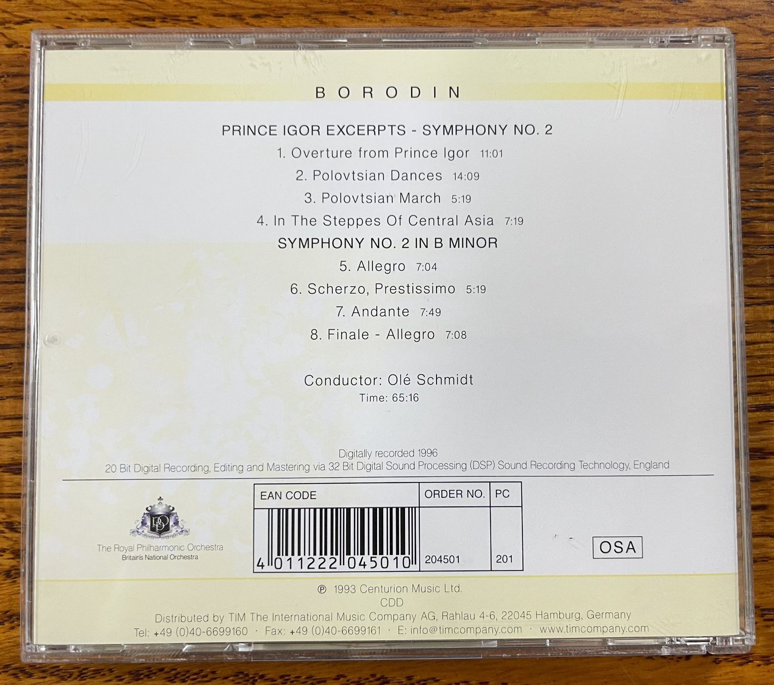 CD: Borodin: Prince Igor Excerpts / Symphony No.2 CD – Usato da Oftringen venduto da Vucki 1