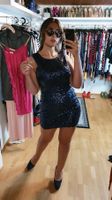 New Look Paillettenkleid Dunkelblau Gr. M 38 Sexy