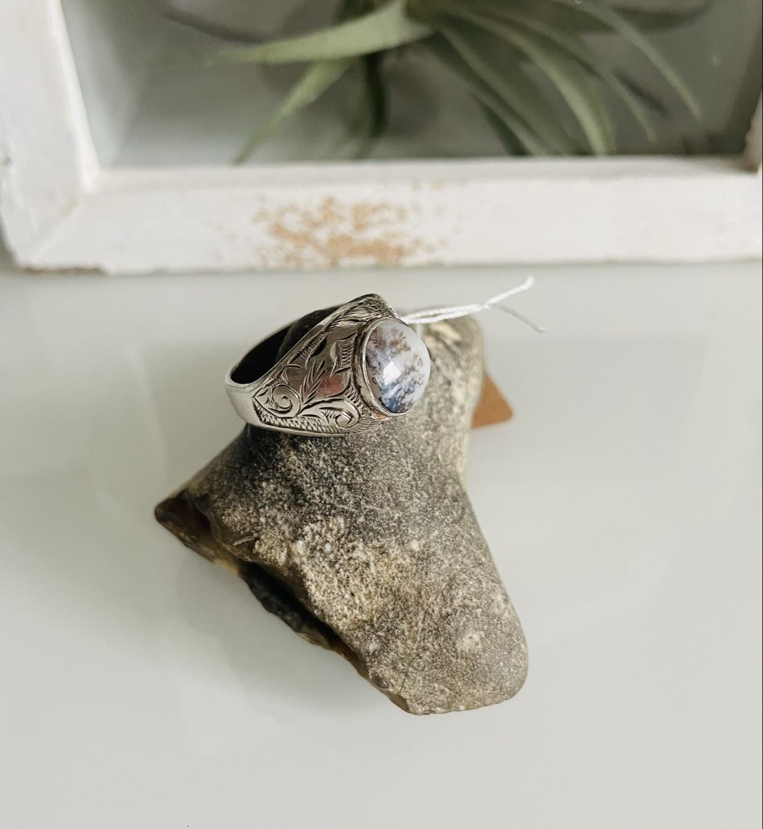 Anelli: Silber Vintage Ring mit Achatstein Gr. 60 – Usato da Stein AG venduto da rbk79 1