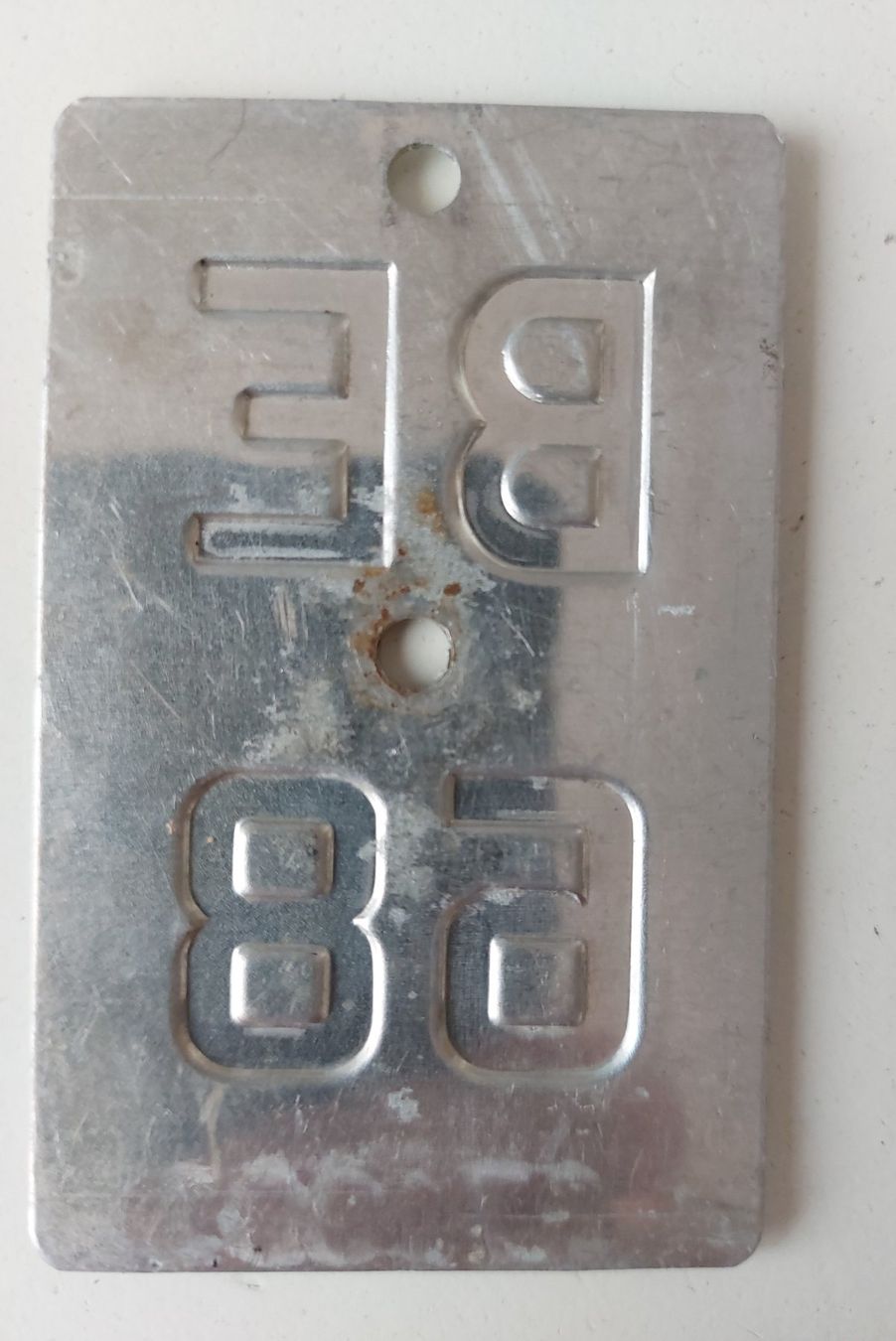 Sachs Insegne: Velonummer BE 68 weiss Mofanummer plaque Mofa – Usato da Schenkon venduto da Uhu007 1