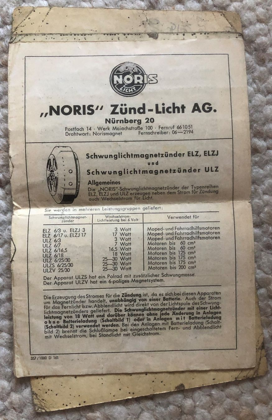 Libri: Betriebshandbuch Moped Zündapp Combinette S Typ 423 – Usato da Erlinsbach SO venduto da Elmslie 3
