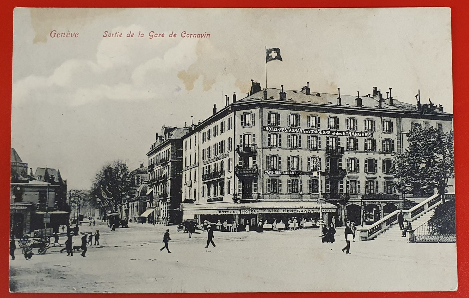 Cartoline postali: Genève - Sortie de la Gare de Cornavin – Usato da Kreuzlingen venduto da Rschweiz1