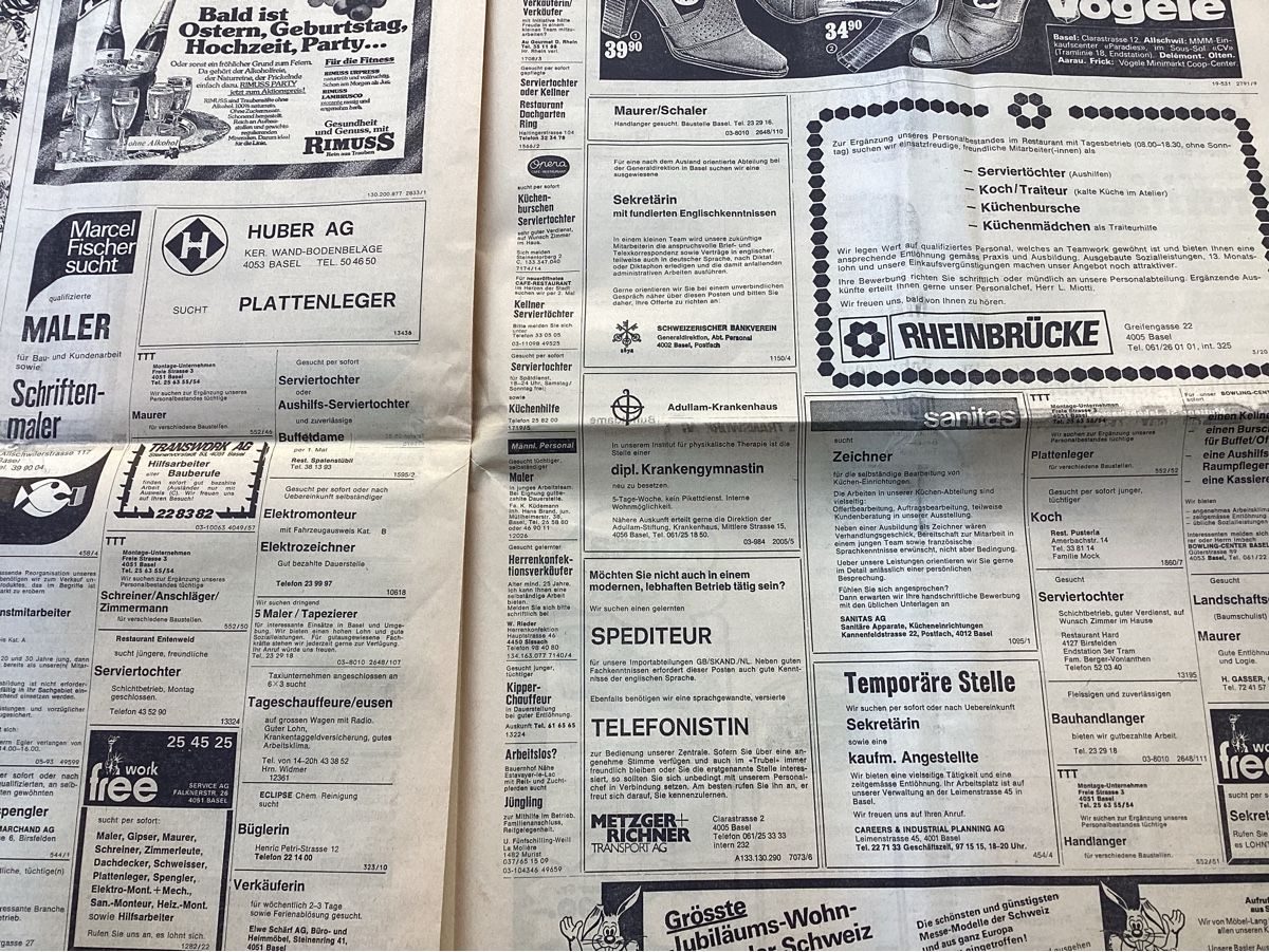 Riviste & Magazine: Basel, Zeitung Basler Stab 1979 0 – Usato da Reinach BL venduto da Linda013 2