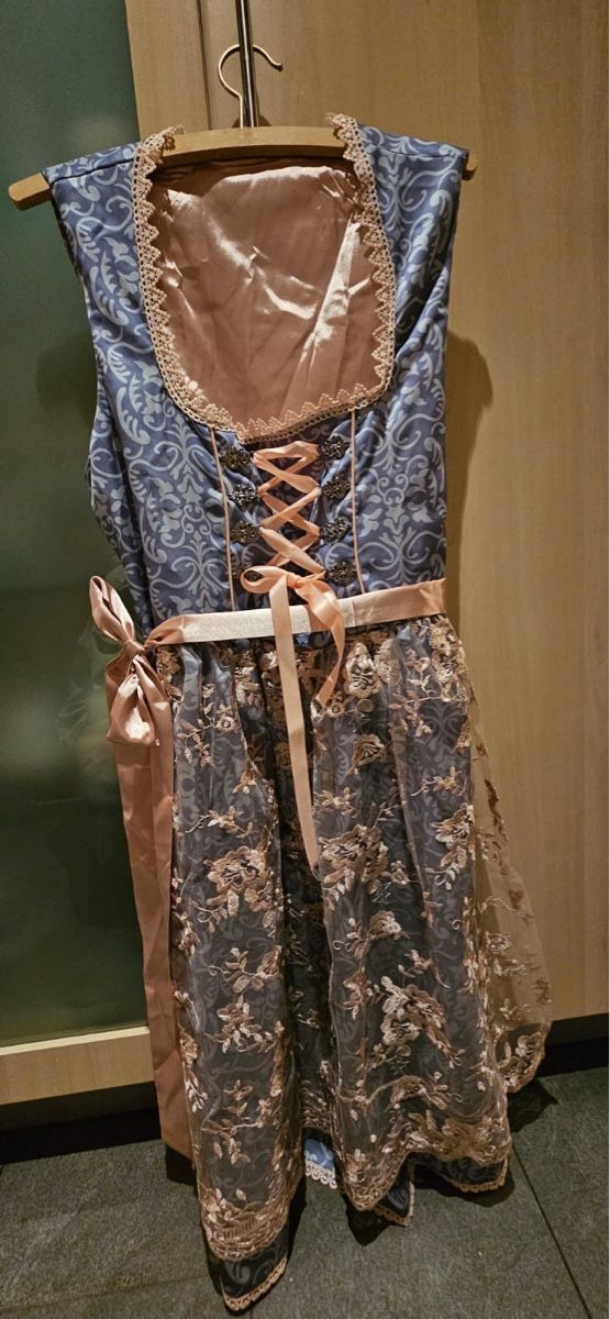 Vestiti: Dirndl blau-rosa mit Satinband   – Usato da Gohl venduto da ele_8v9v 3