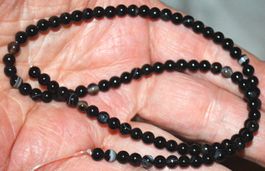 Stein Perlen Strang L-7681 – Achat Sardonyx 4mm 38cm