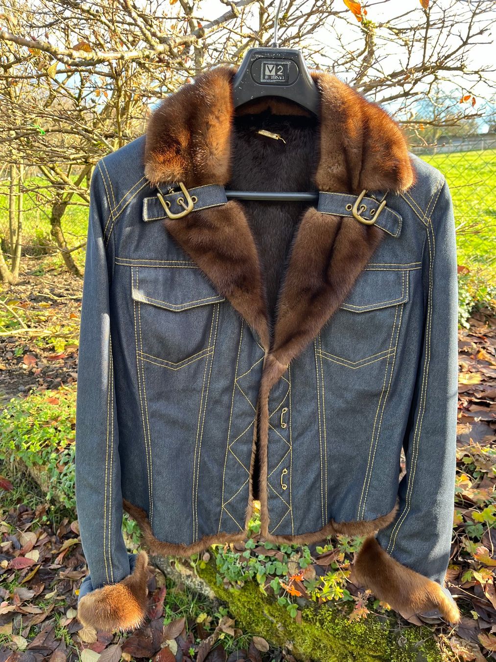 Roberto Cavalli Giacche: Roberto Cavalli - Nerz Jeans-Blouson – Usato da Basel venduto da Lancer4