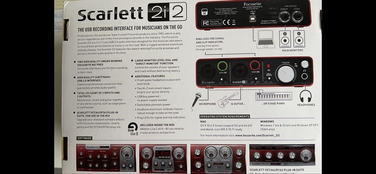 Focusrite Attrezzatura per studi di registrazione: Focusrite Scarlett 2i2 Audio Interface - Top Zustand! – Usato da Pratteln venduto da max_fgw6 4