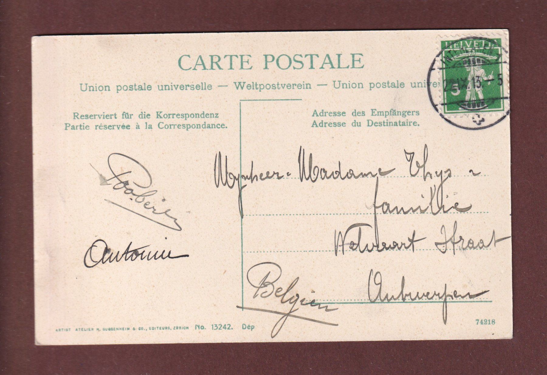 Cartoline postali: ISENFLUH - Jungfrau - 1913 – Usato da Pully venduto da nicecards 1