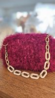 Handtasche Clutch rot und fluffig