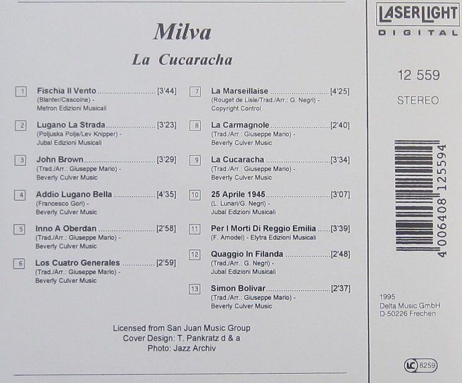 CD: Milva - La Cucaracha – Usato da Grüningen venduto da azulverde 1