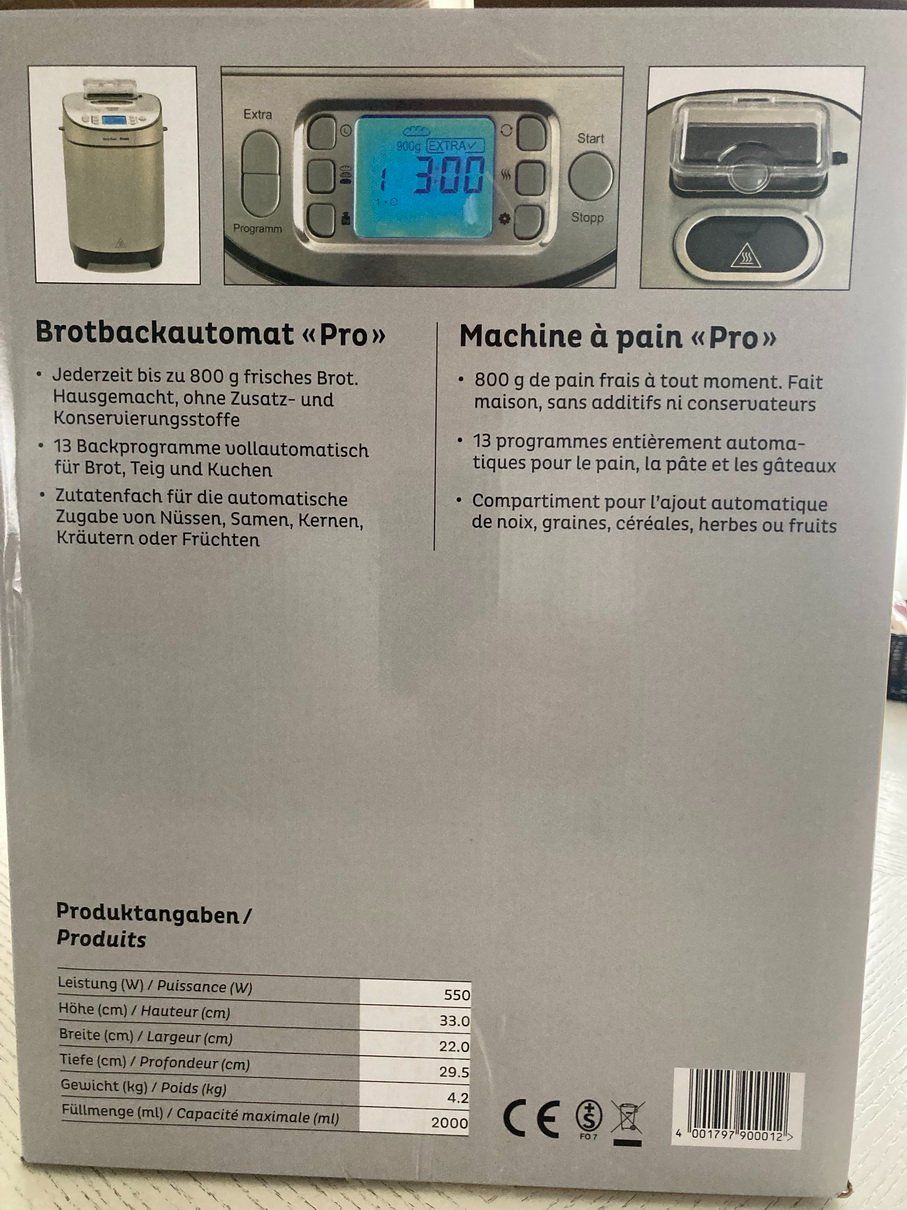 Betty Bossi Küchengeräte: Betty Bossi, Brotbackautomat Pro – Gebraucht aus Pfäffikon SZ von Etzelstuermer 2