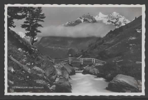 Cartoline postali: FINDELEN ob ZERMATT (N – Usato da Ruggell venduto da Masescha