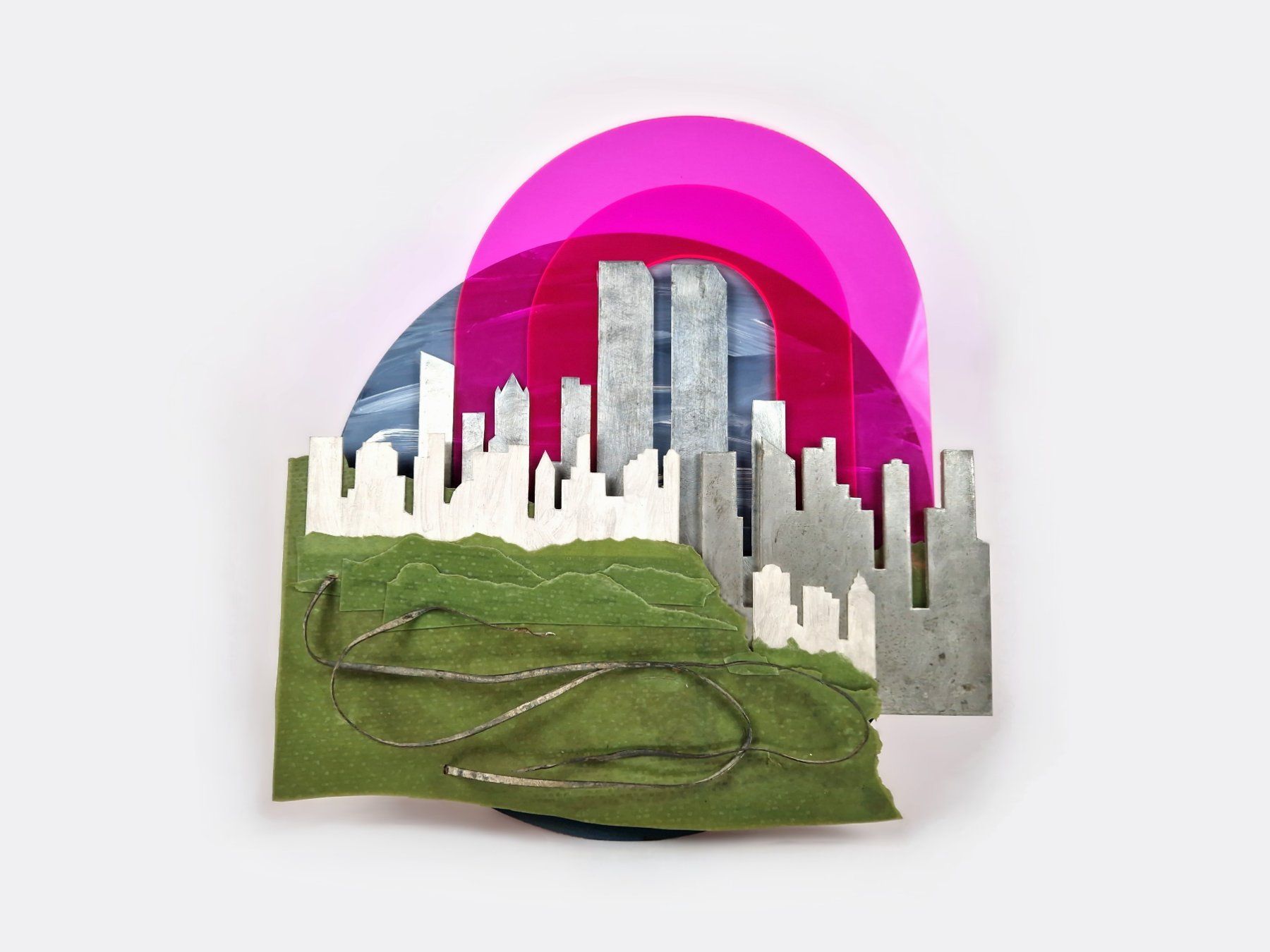 Dipinti: Marischa Burckhardt Suburbs 1985 Relief-Assemblage – Usato da Basel venduto da Restwert_Basel