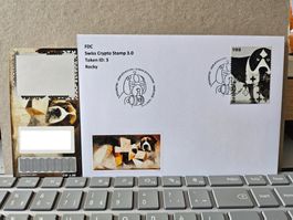 FDC Ausschnitt Swiss Crypto Stamp 3.0, ID3, Rocky