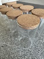 8x Glas Jars mit Kork Deckel