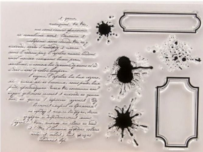 Timbri: Silikonstempel Nr.745, Schrift, Rahmen – Nuovo e nell'imballaggio originale da Gretzenbach venduto da Fliegepilz56 1